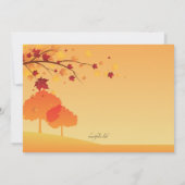 Invitation En feu avec des couleurs d'automne déplaçant le (Dos)