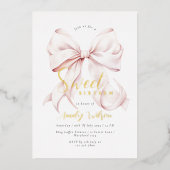 Invitation en feuille brillante pour les 16 ans de (Recto)