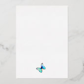 Invitation en feuille d'aluminium 5" x 7" (Verso)