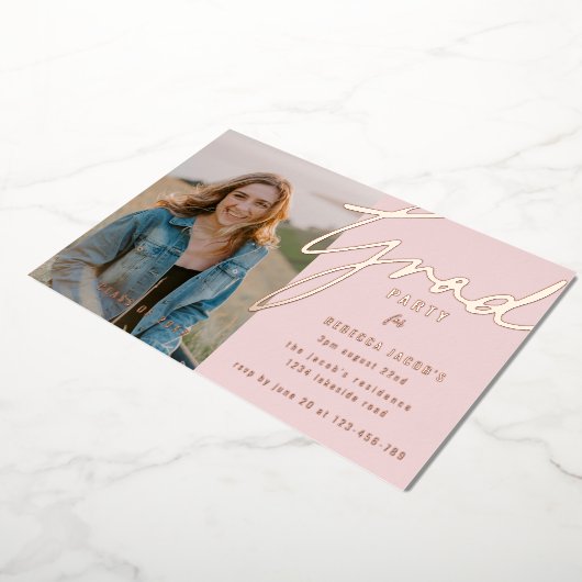 Invitation en feuille d'aluminium pour fête de rem (Rotation)