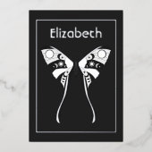 Invitation en feuille d'argent céleste mystique av (Recto)