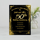 Invitation en feuille d'argent pour le 50e anniver (Debout devant)