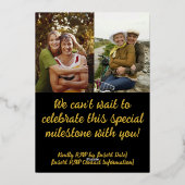 Invitation en feuille d'argent pour le 50e anniver (Verso)