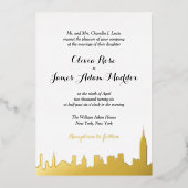 Invitation en feuille d'or New York New York (Recto)