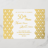 Invitation en feuille d'or pour le 50e anniversair (Recto)