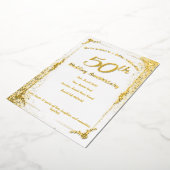 Invitation en feuille d'or pour le 50e anniversair (Rotation)