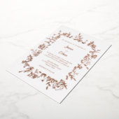 Invitation en feuille métallique à bordure de fleu (Rotation)