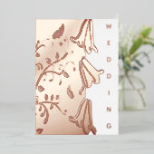 Invitation en feuille métallique avec des jacinthe (Debout devant)