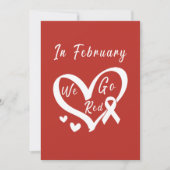 Invitation En Février, Nous allons Red Heart Disease Awarenes (Devant)