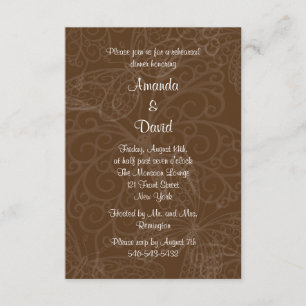 Invitation en filigrane de dîner de répétition de