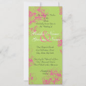 Invitation en fleurs de cerisiers roses (Dos)