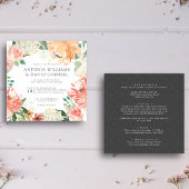 Invitation En fleurs | Tout en un mariage botanique rose rose