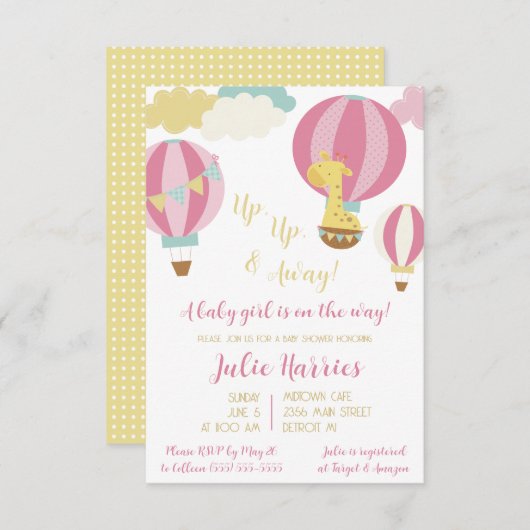 Invitation En haut, en haut et en loin ! Une petite fille est (Devant / Derrière)