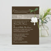 Invitation en ivoire vert Brown de mariage de (Debout devant)
