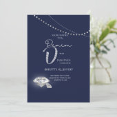 Invitation en jean et diamants (Debout devant)