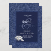 Invitation en jean et diamants (Devant / Derrière)
