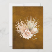 Invitation en laiton rustique Boho aquarelle Pampa (Dos)