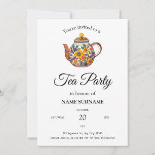 Invitation En l'honneur de l'invitation à la soirée du thé
