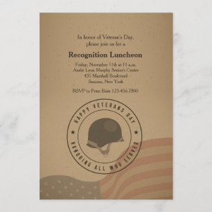 Invitation en l'honneur de tous ceux qui ont servi