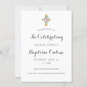 Invitation en ligne pour un baptême d'adulte moder