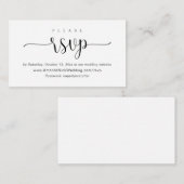 Invitation en ligne RSVP, carte de site Mariage (Devant / Derrière)
