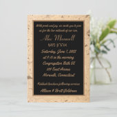 Invitation en marbre beige (Debout devant)