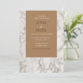 Invitation en marbre moderne et chic (Debout devant)