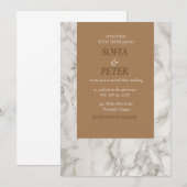 Invitation en marbre moderne et chic (Devant / Derrière)