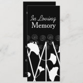 Invitation En Mémoire Amoureuse Ginkgo 1 Service commémoratif (Devant / Derrière)