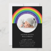 Invitation en mémoire d'amour arc-en-ciel funérailles bébé mo (Devant)