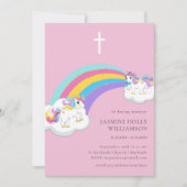 Invitation en mémoire d'amour enterrement d'enfants arc-en-ci (Devant)