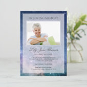 Invitation En mémoire d'amour moderne Starry Night Funeral Ph (Debout devant)