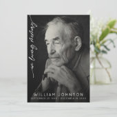 Invitation En mémoire d'amour Souvenir Photo Funérailles (Debout devant)