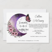 Invitation En mémoire d'une vie bien vécue. Modifiable (Devant)