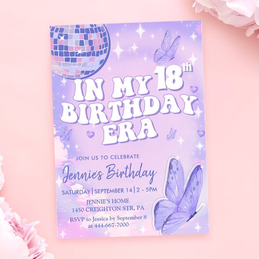 Invitation En mon 18e anniversaire