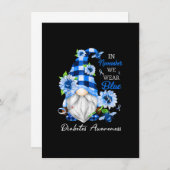 Invitation En Novembre, Nous Portons Blue Gnome Sensibilisati (Devant / Derrière)