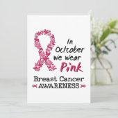 Invitation En Octobre nous portons rose Cancer du sein Sensib (Debout devant)
