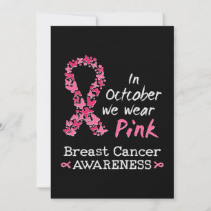 Invitation En Octobre nous portons rose Cancer du sein Sensib