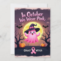 En Octobre Nous Portons Rose Sorcière Fantôme Canc