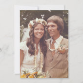 Invitation En or Forever Black Photo 50e anniversaire (Dos)