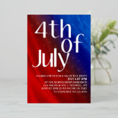 Invitation en papier d'aluminium pour fête du 4 ju (Debout devant)