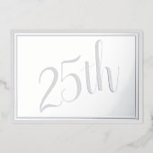 Invitation en papier d'aluminium pour les 25 ans d (Recto)