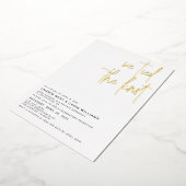 Invitation en papier d'aluminium pour réception de (Rotation)