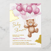 Invitation en papier d'aluminium pour une baby sho (Recto)