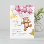 Invitation en papier d'aluminium pour une baby sho (Debout devant)