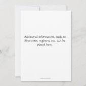 Invitation en pastel de baby shower d'ours de (Dos)