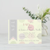 Invitation en pastel de douche de bébé de point de (Debout devant)