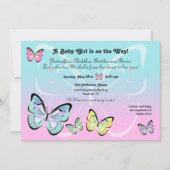 Invitation en pastel douce de papillon (Devant)