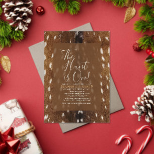 Invitation en peau de cerf imprimée