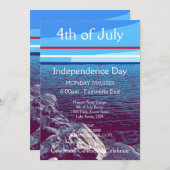 INVITATION EN PHOTO 4 JUILLET LAC (Devant / Derrière)